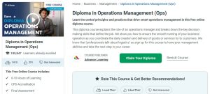 Diploma in Operations Management (Ops)