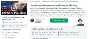 Supply Chain Management and Capacity Planning