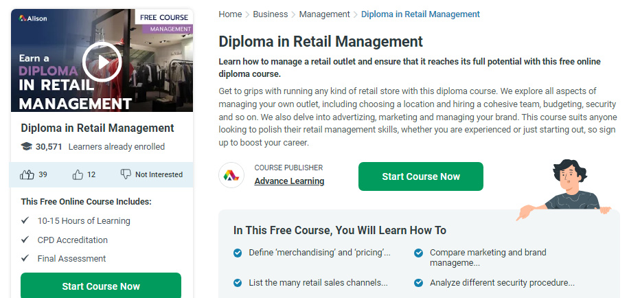 Diploma in Retail Management
