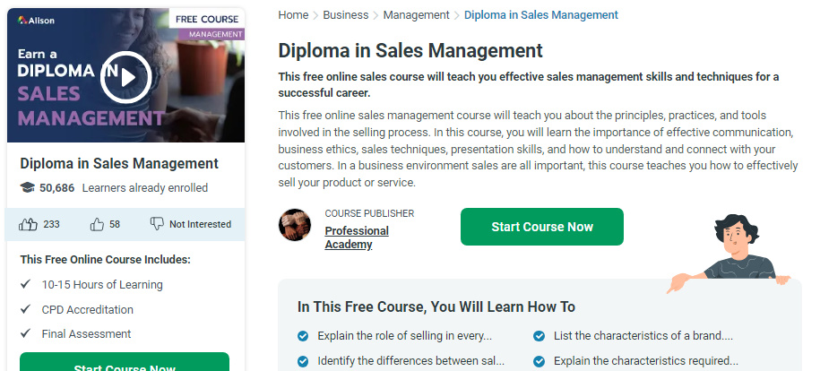 Diploma in Sales Management
