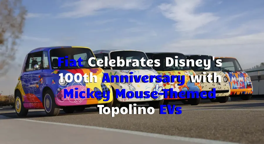 Fiat Celebrates Disney's 100th Anniversary with Mickey Mouse-Themed Topolino EVs