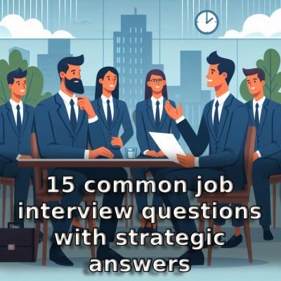 15 common job interview questions with strategic answers